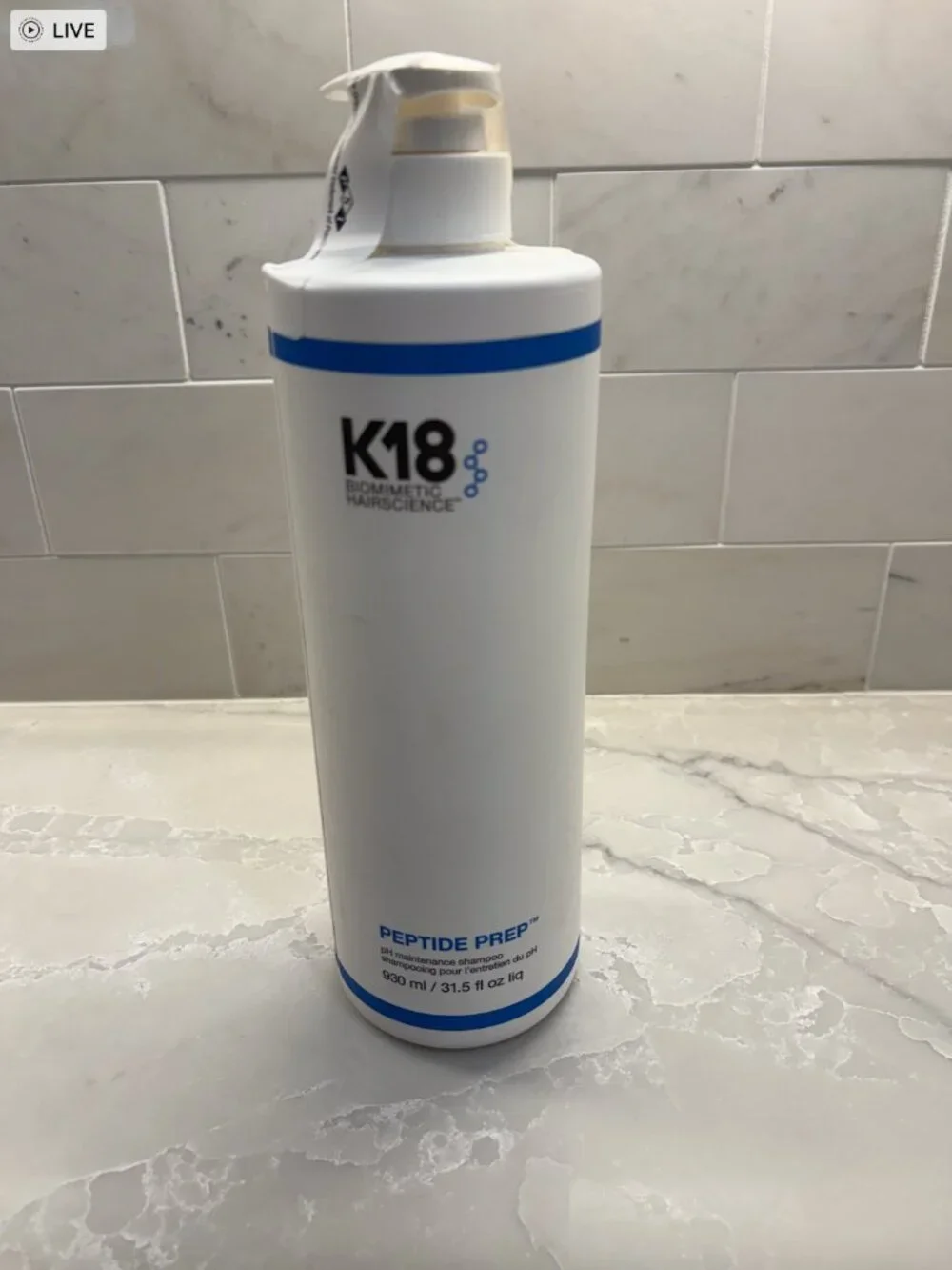 K18 Peptide Prep pH Maintenance Shampoo Salon Size 31.5oz NEW